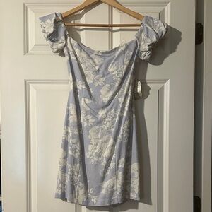 Altar'd State Light Blue Floral Mini Dress
